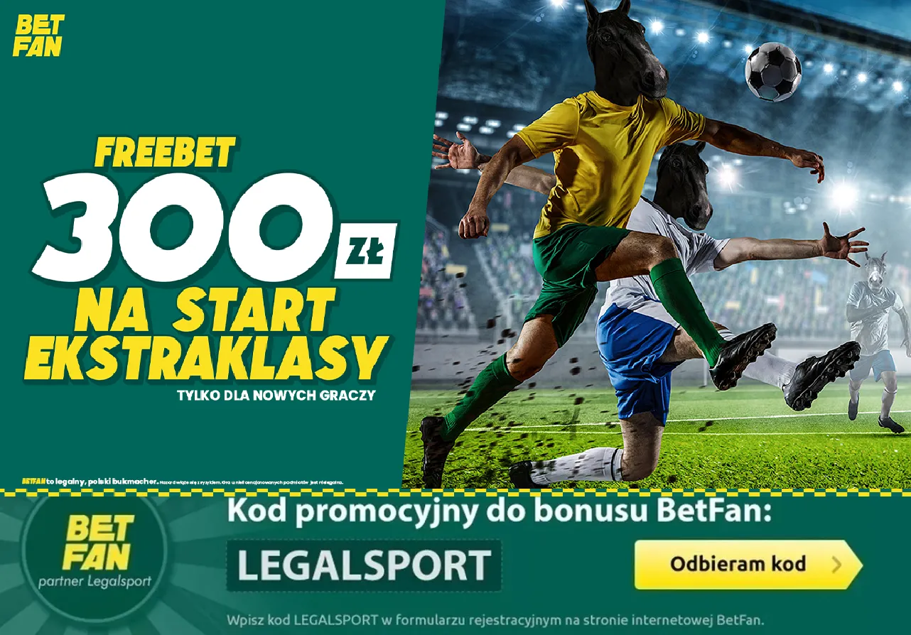 Darmowy zakład 300 zł na start Ekstraklasy od BETFAN