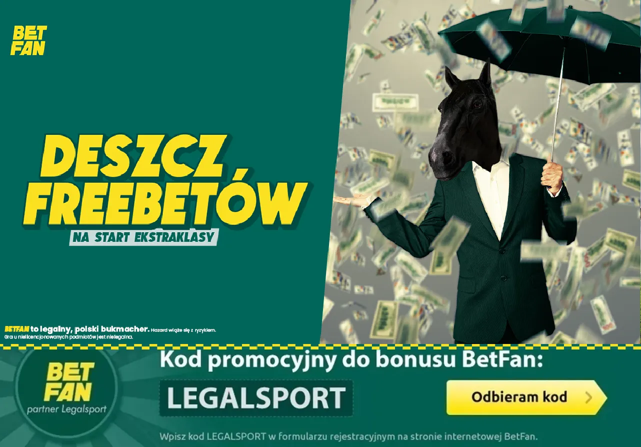 Deszcz freebetów na start Ekstraklasy od BETFAN