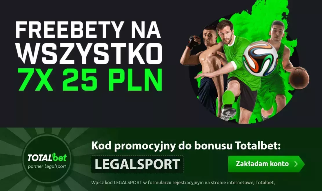 Freebety na wszystko 7 x 25 zł