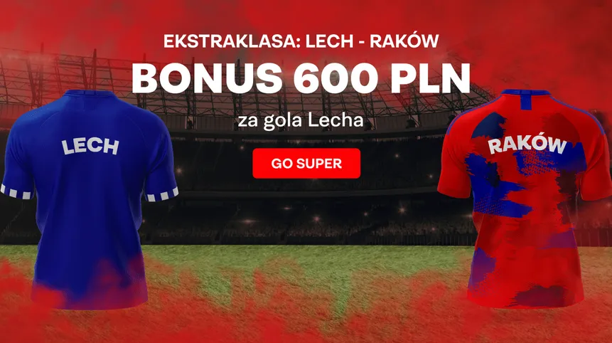 Lech Poznań - Raków Częstochowa kurs 300.00