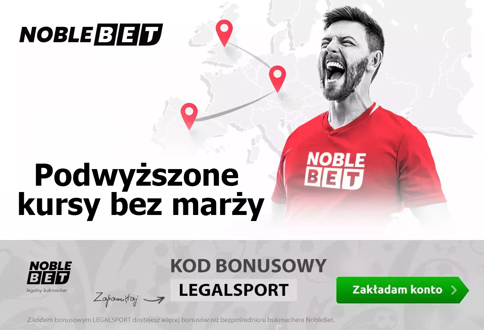 Podwyższone kursy bez marży w Noblebet