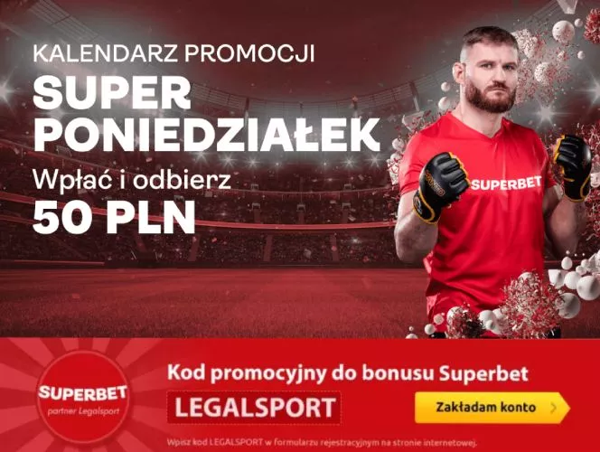 Super Poniedziałek - bonus 50 zł na zakłady 