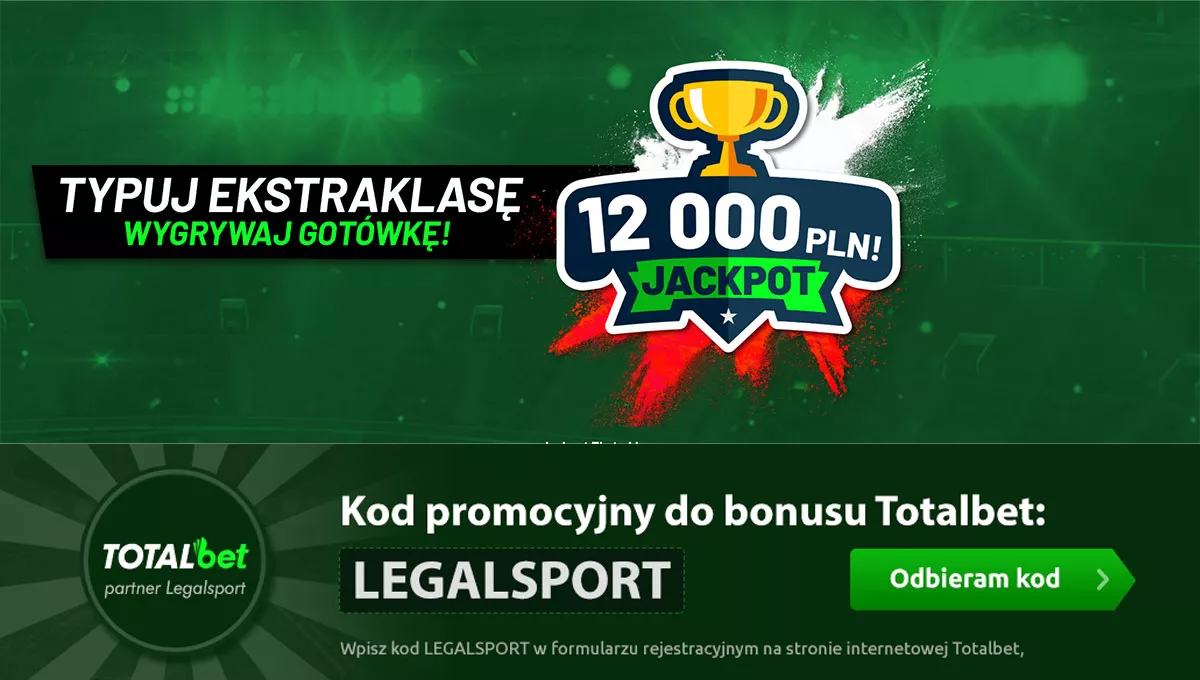 Totalbet - Jackpot Ekstraklasa z nagrodą 12 000 zł
