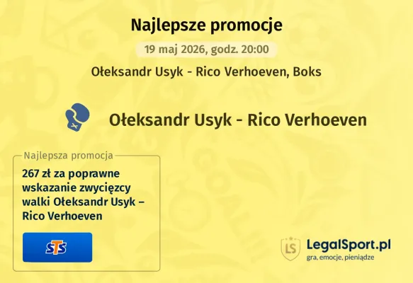 STS: 267 zł za wytypowanie zwycięzcy walki Usyk – Verhoeven
