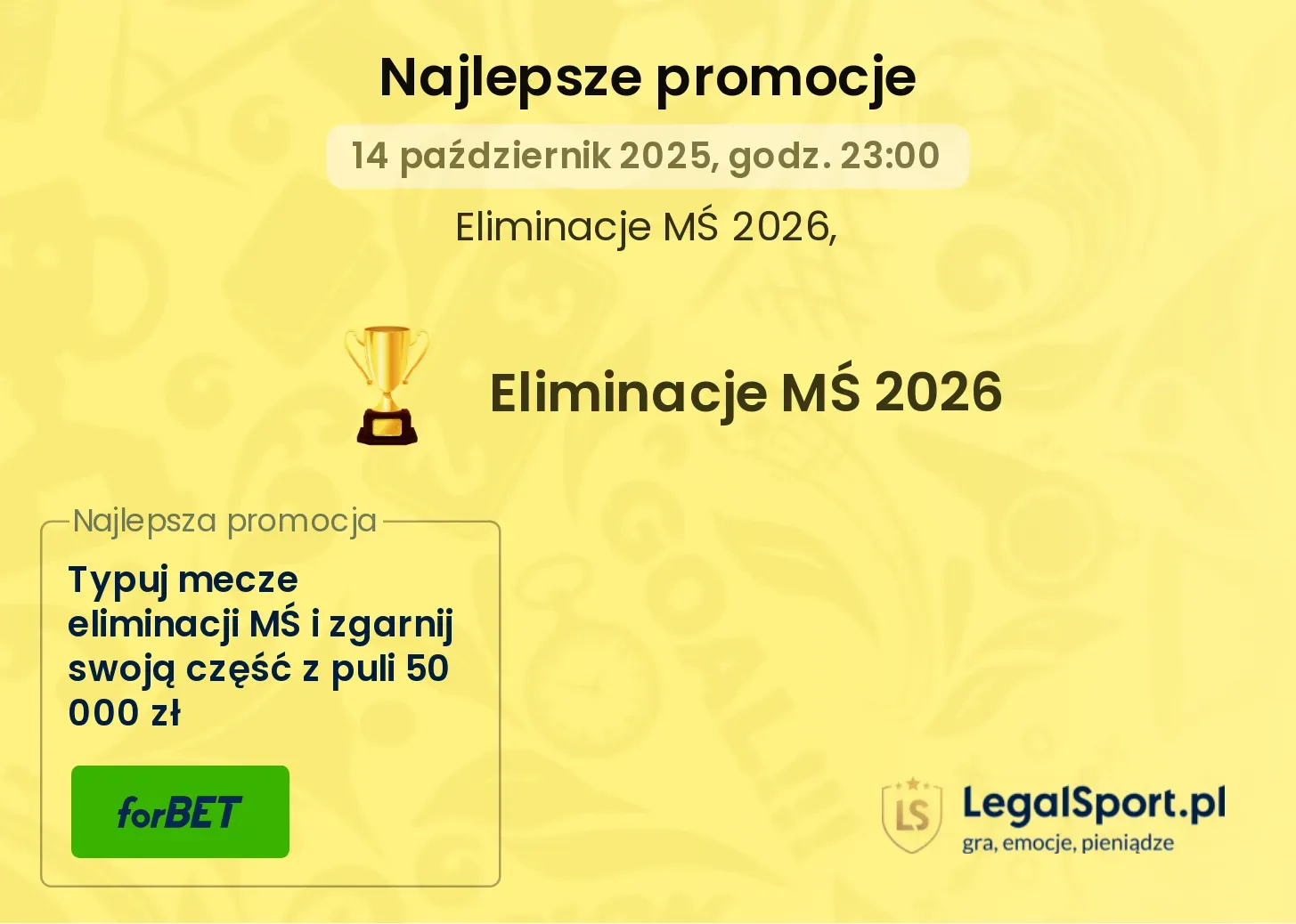 Promocje bukmacherskie na eliminacje Mistrzostw Świata 2026 w piłce nożnej
