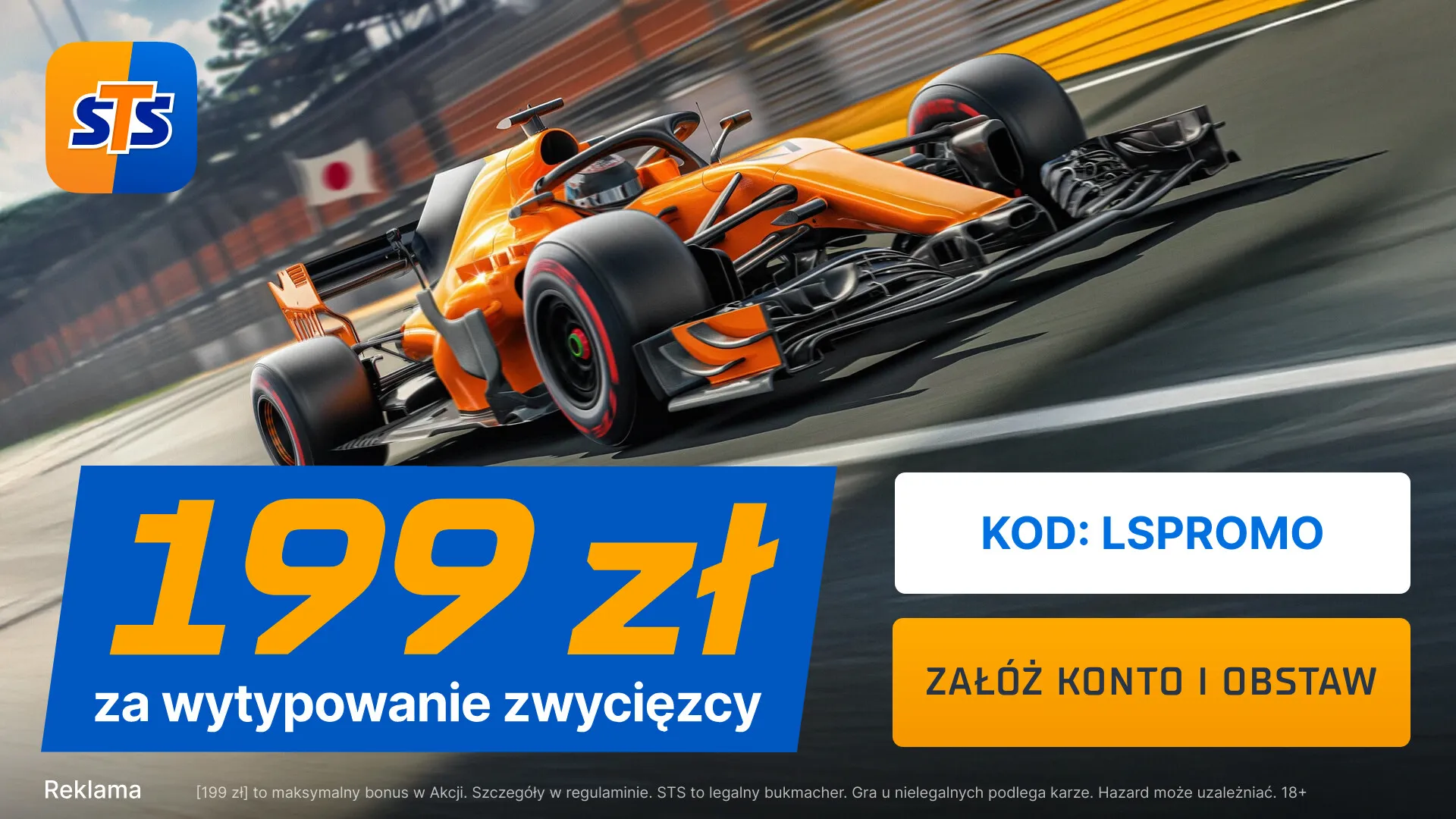 STS rozdaje 199 zł za wytypowanie zwycięzcy GP Japonii! Wystarczy jeden trafiony zakład za 2 zł!