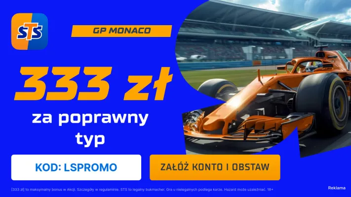 333 zł za poprawny typ na GP Monako od STS