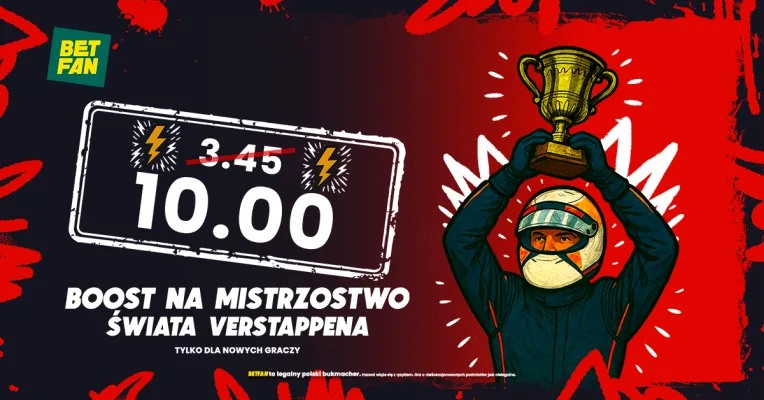 BETFAN: Kurs 10.0 na mistrzostwo świata Verstappena