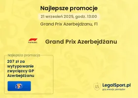 F1 GP Azerbejdżanu promocje bukmacherskie