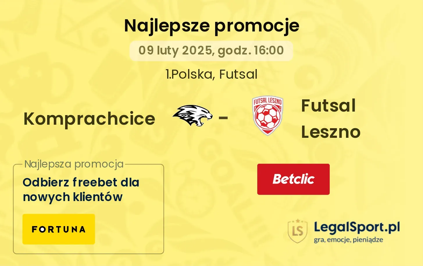 Komprachcice - Futsal Leszno promocje bukmacherskie