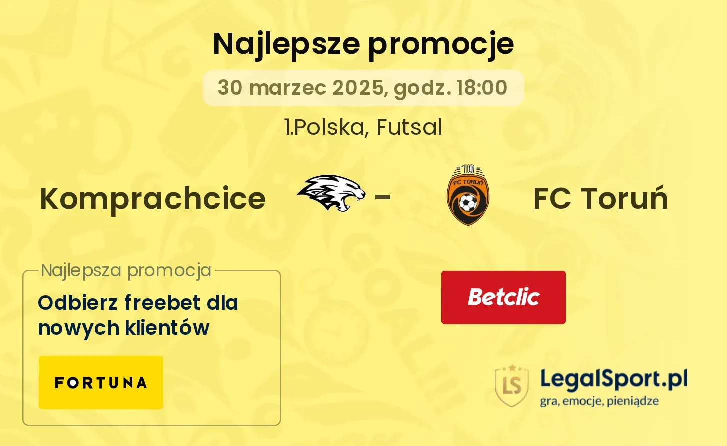 Komprachcice - FC Toruń promocje bukmacherskie