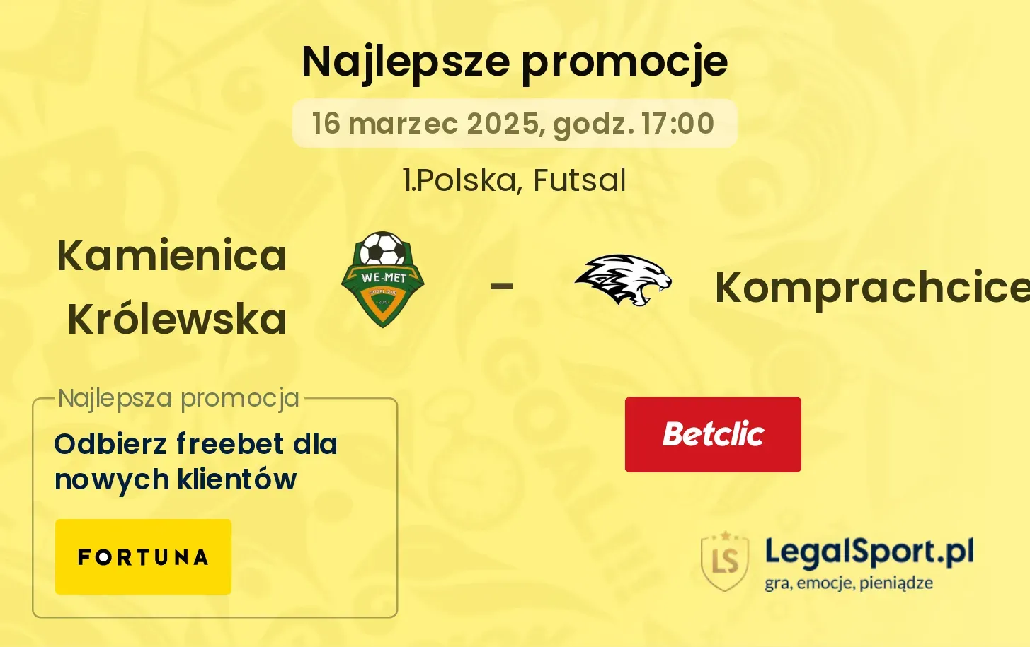 Kamienica Królewska - Komprachcice promocje bukmacherskie