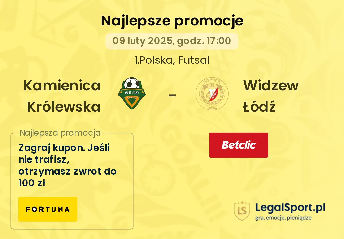 Kamienica Królewska - Widzew Łódź promocje bukmacherskie