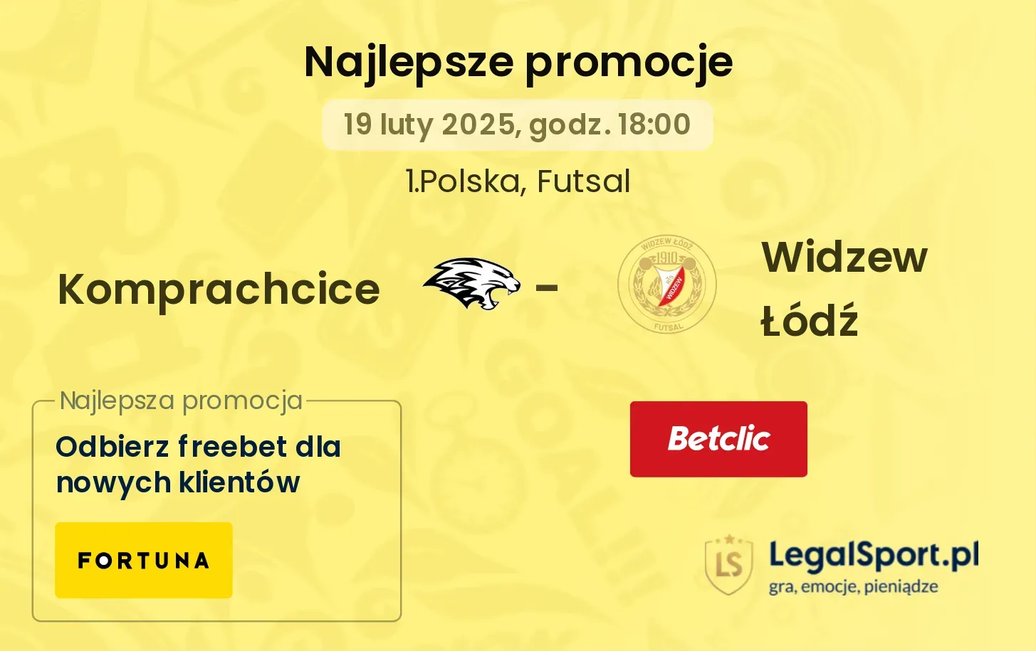 Komprachcice - Widzew Łódź promocje u bukmacherów