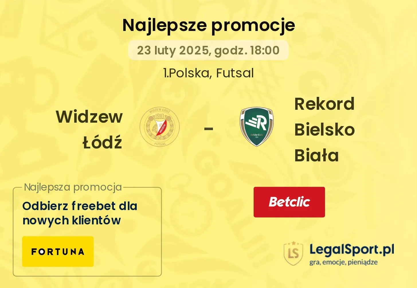 Widzew Łódź - Rekord Bielsko Biała promocje u bukmacherów