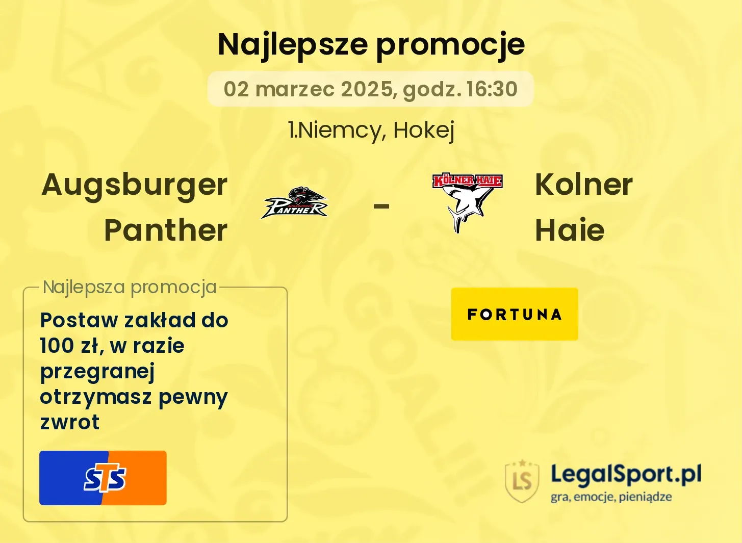Augsburger Panther - Kolner Haie promocje bukmacherskie