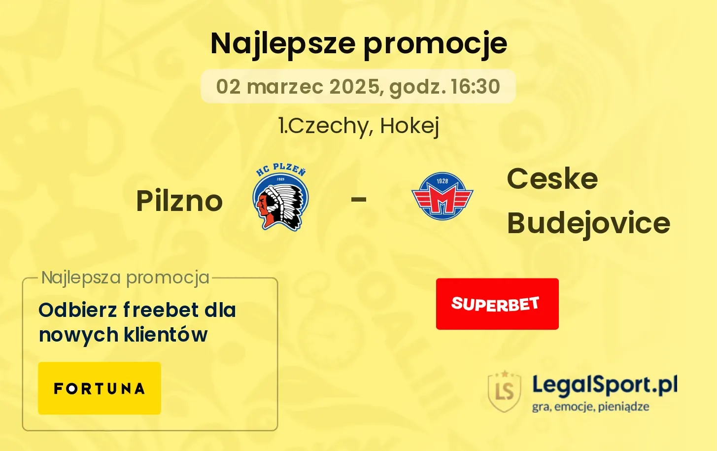 Pilzno - Ceske Budejovice  promocje bukmacherskie