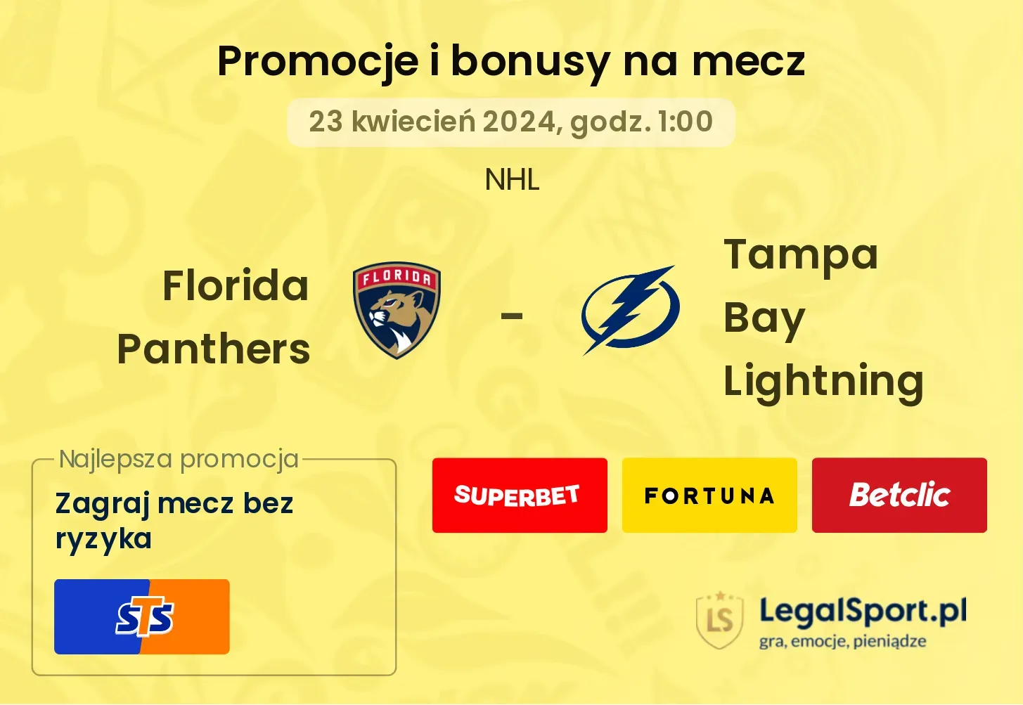 Florida Panthers - Tampa Bay Lightning promocje bonusy na mecz