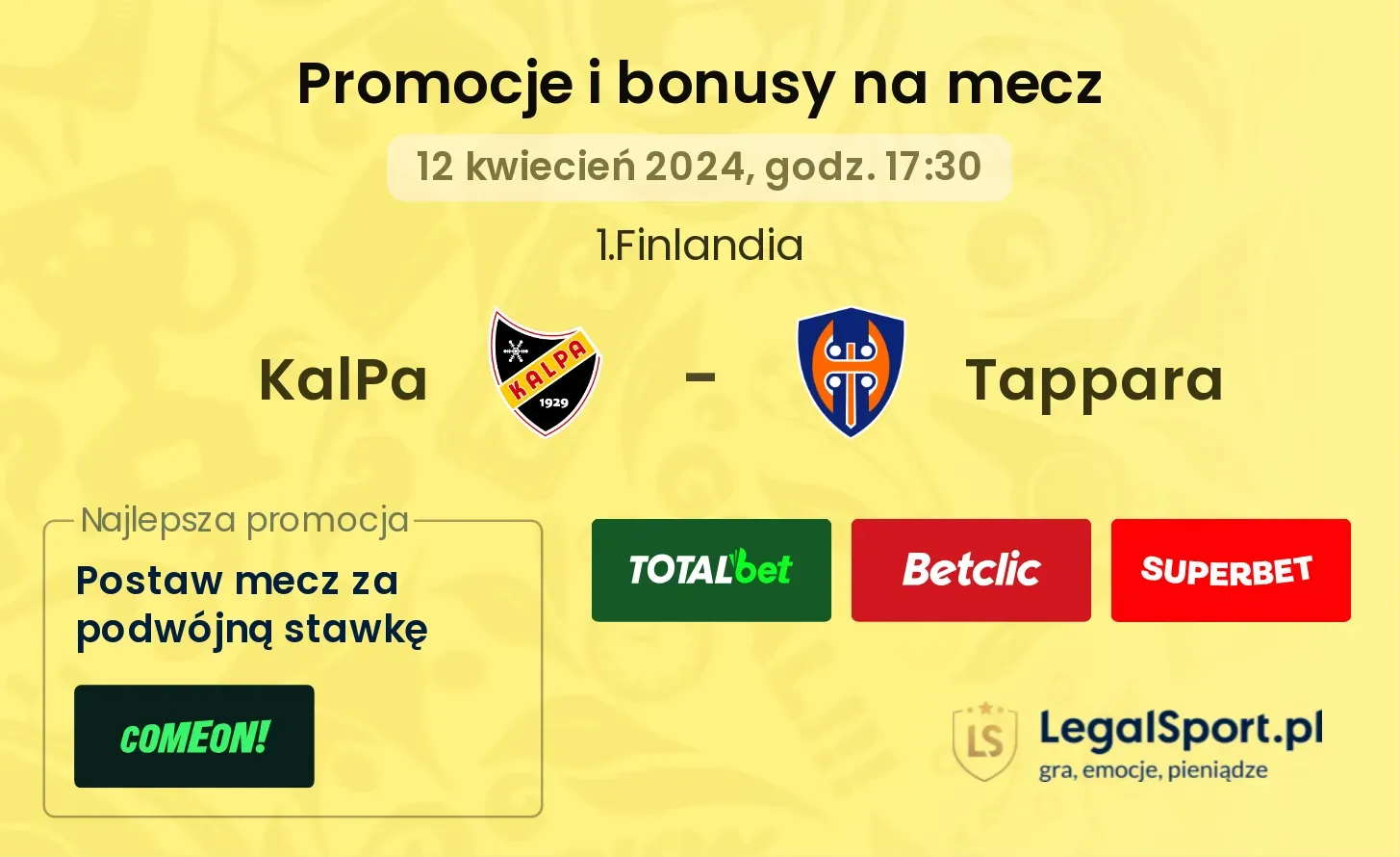 KalPa - Tappara promocje bonusy na mecz