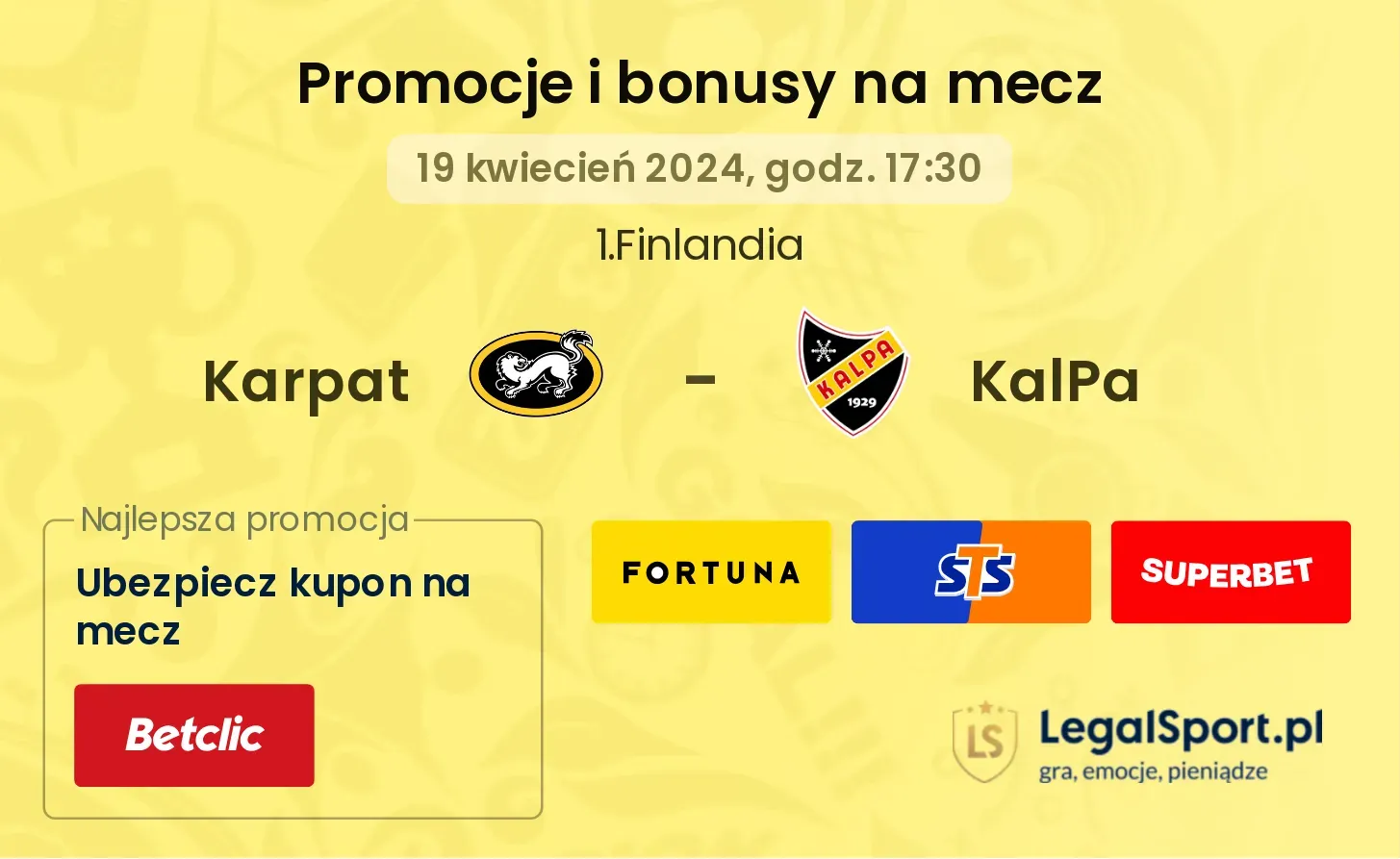 Karpat - KalPa promocje bonusy na mecz