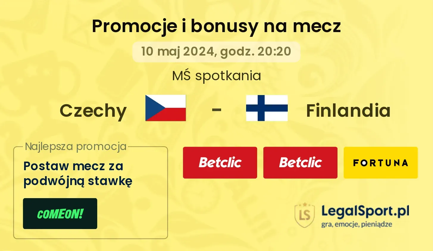 Czechy - Finlandia promocje bonusy na mecz
