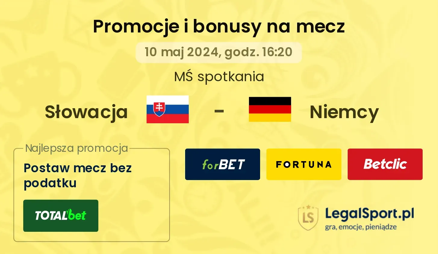 Słowacja - Niemcy promocje bonusy na mecz