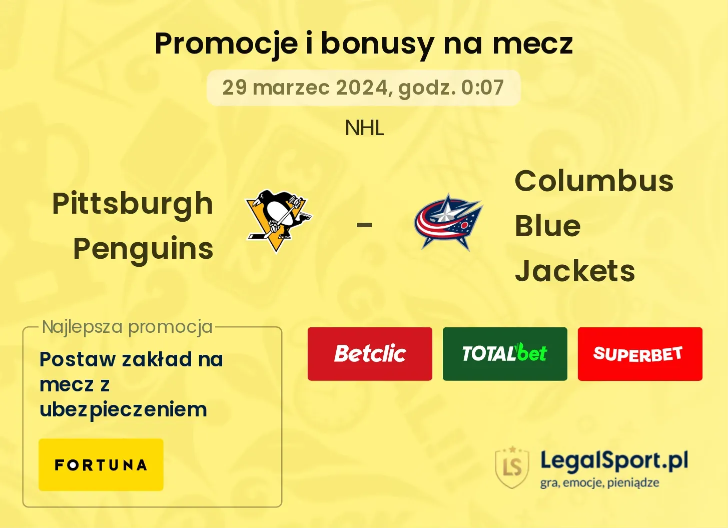 Pittsburgh Penguins - Columbus Blue Jackets $s