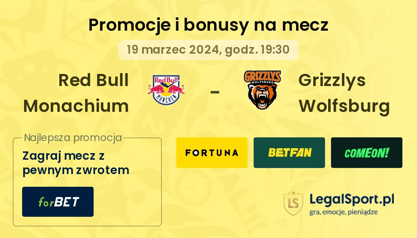Red Bull Monachium -  Grizzlys Wolfsburg promocje bonusy na mecz