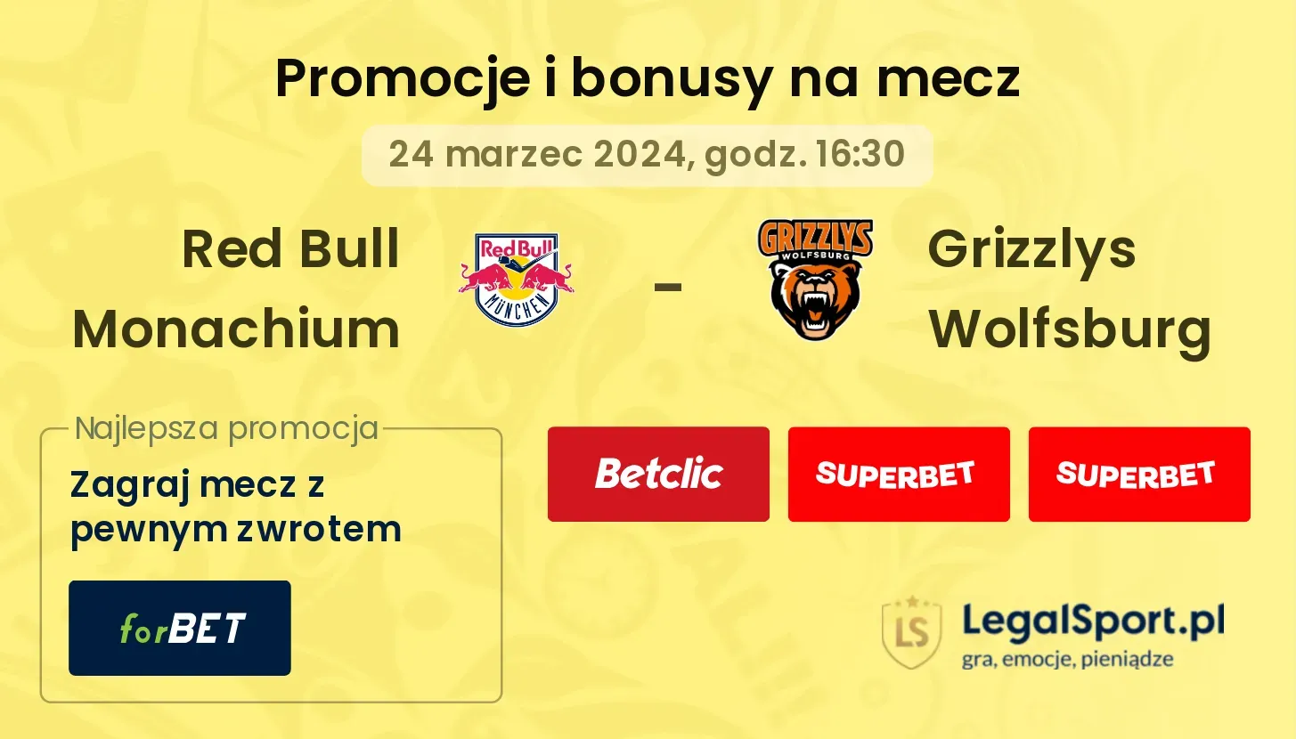 Red Bull Monachium -  Grizzlys Wolfsburg promocje bonusy na mecz