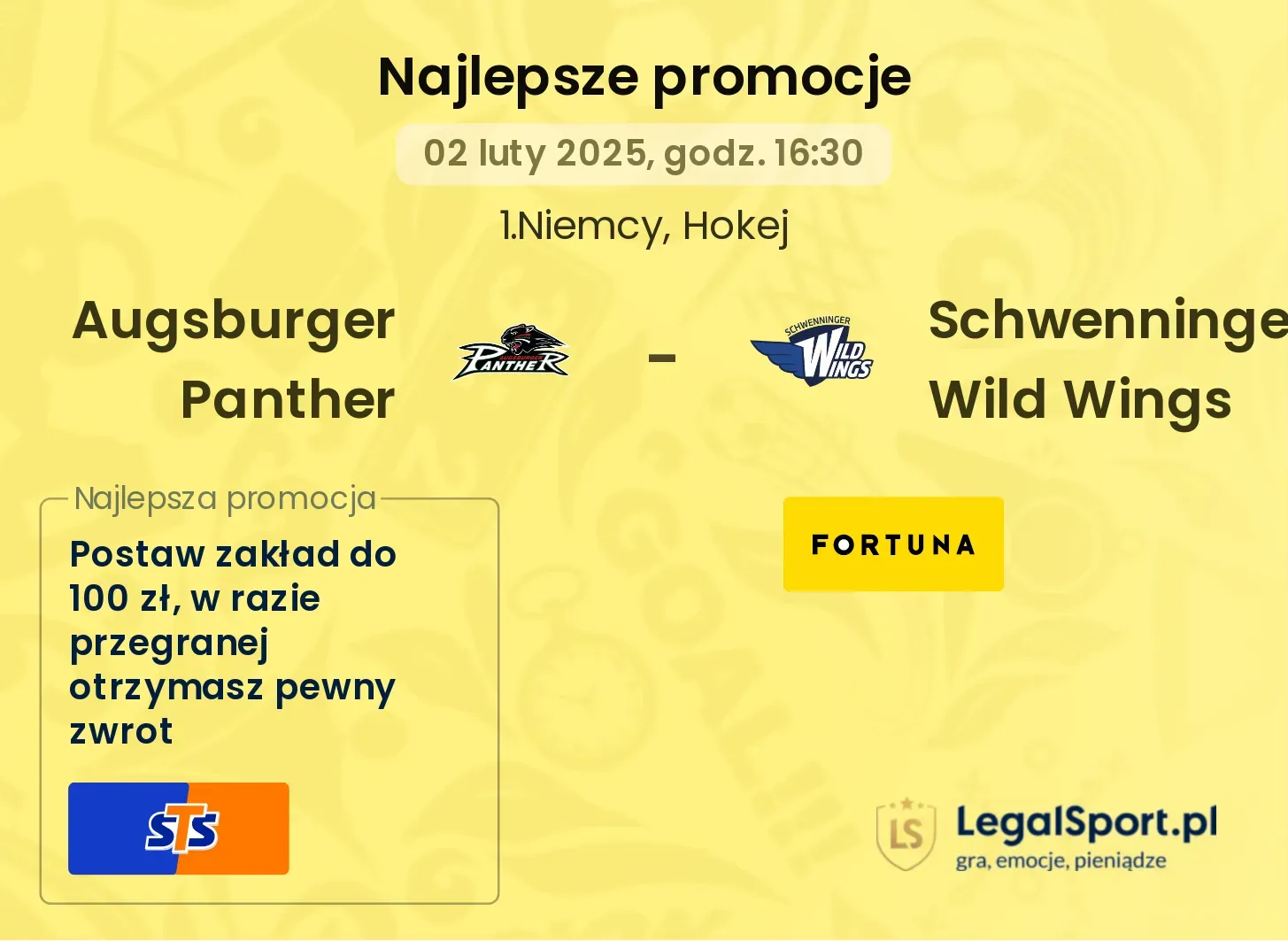 Augsburger Panther - Schwenninger Wild Wings promocje u bukmacherów