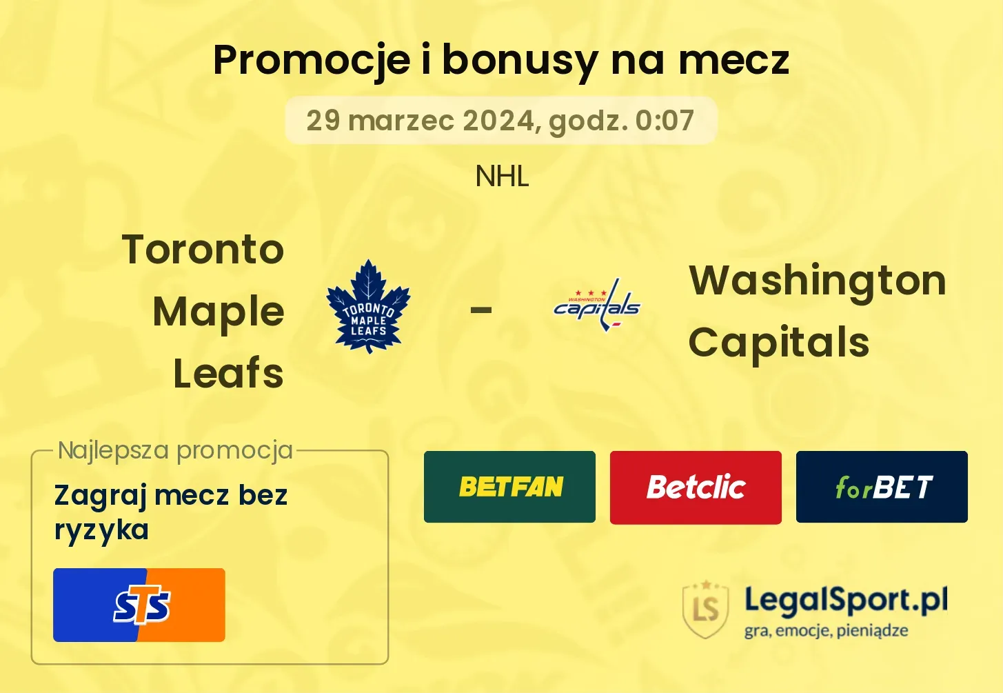 Toronto Maple Leafs - Washington Capitals $s