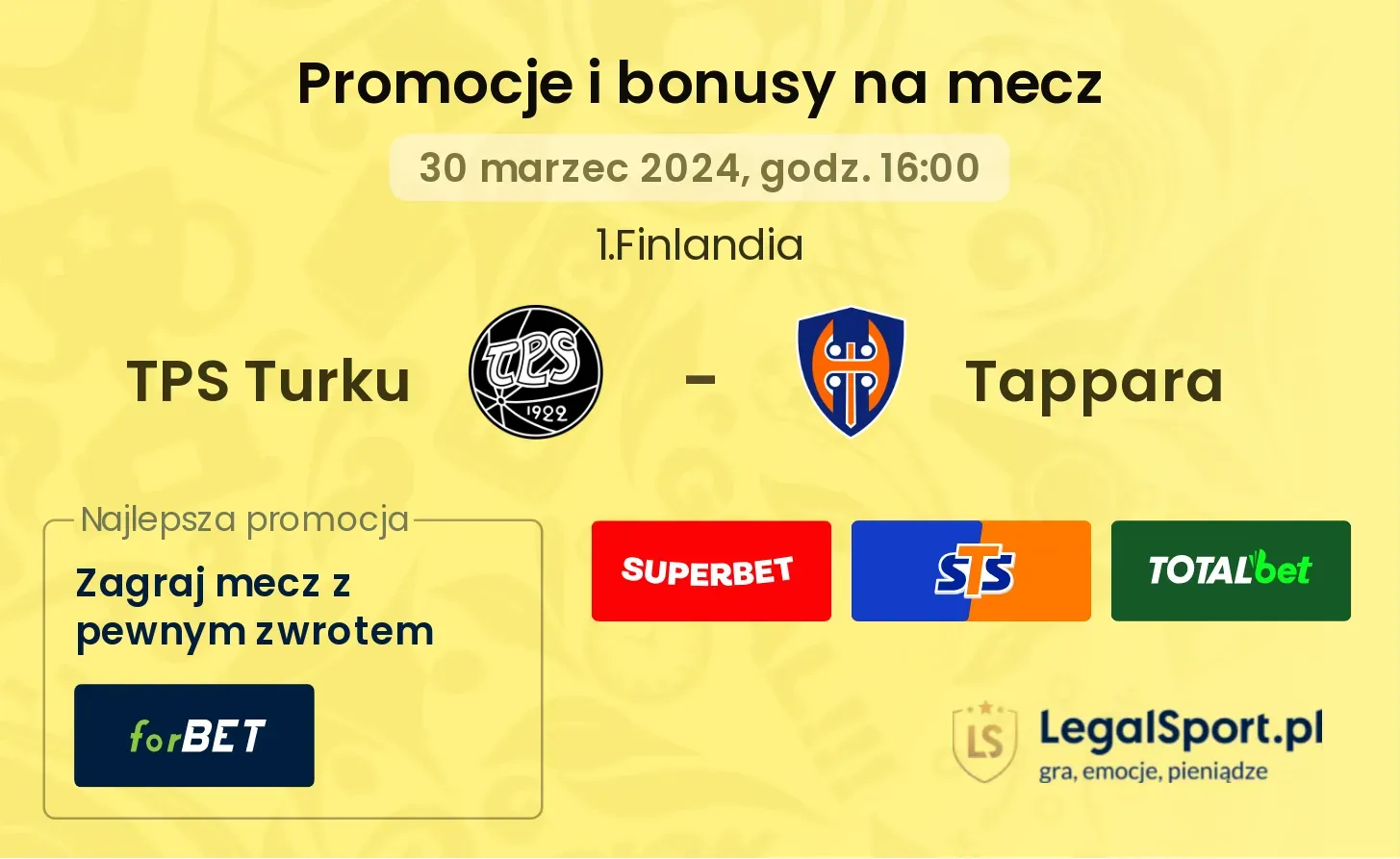 TPS Turku - Tappara promocje bonusy na mecz