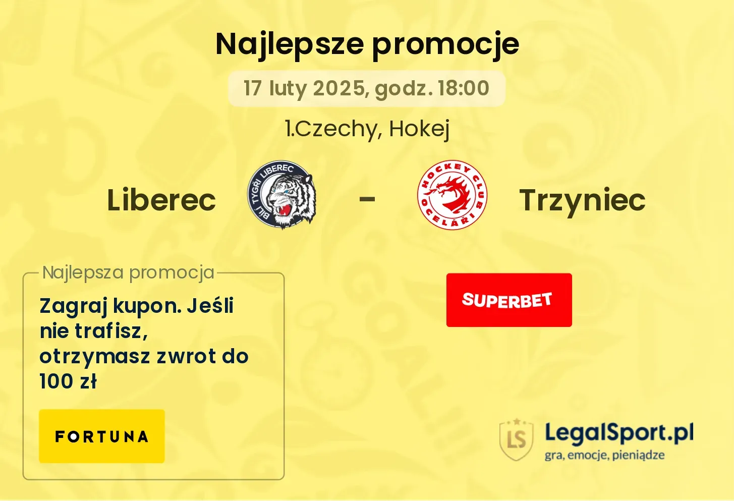 Trzyniec - Liberec promocje bonusy na mecz