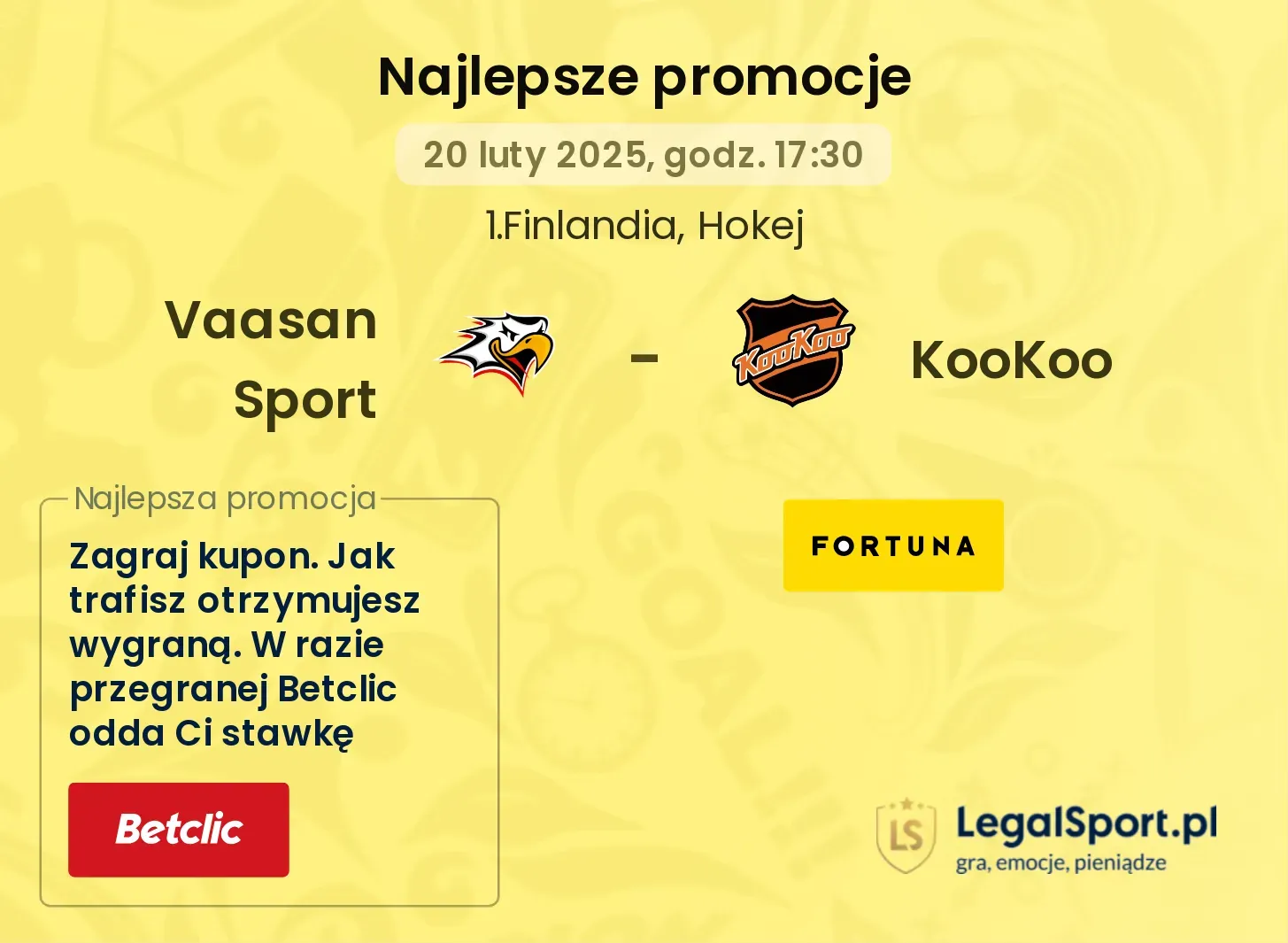 Vaasan Sport - KooKoo promocje bukmacherskie