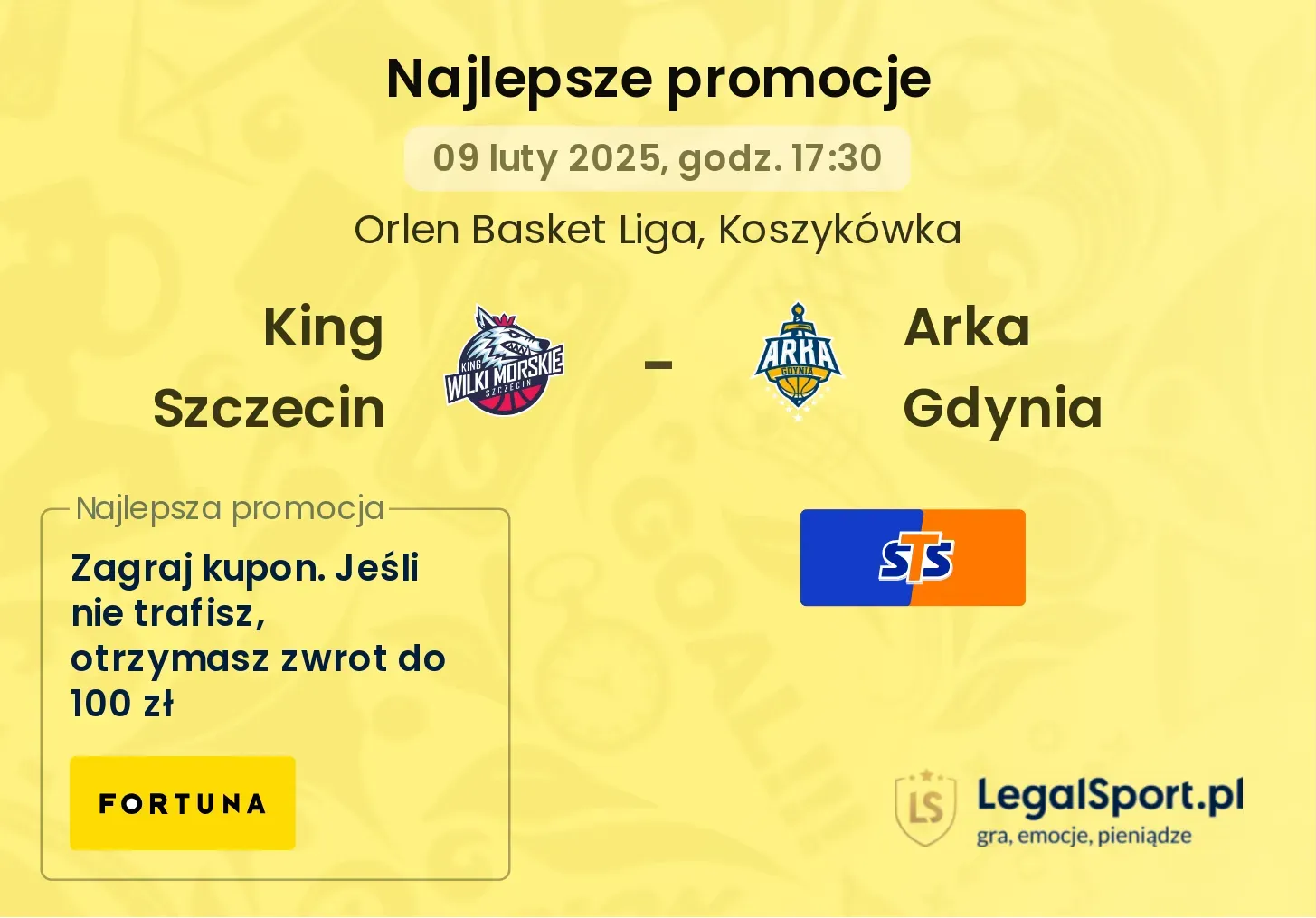 King Szczecin - Arka Gdynia promocje bukmacherskie