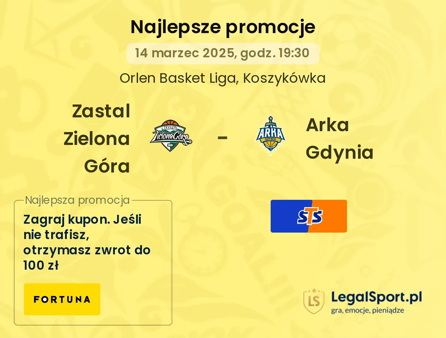 Zastal Zielona Góra - Arka Gdynia promocje u bukmacherów
