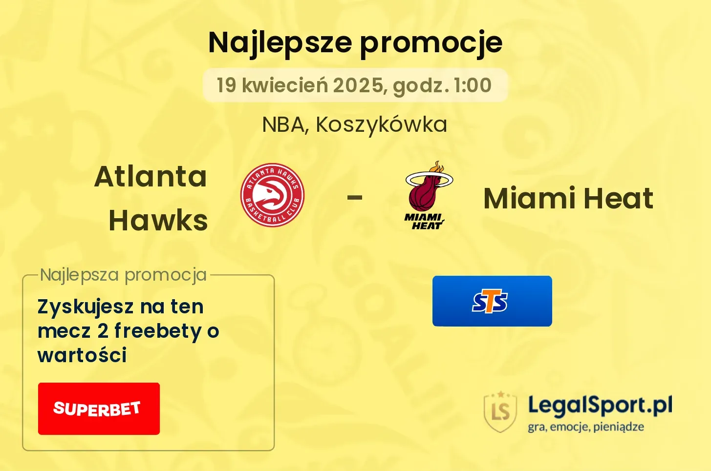 Atlanta Hawks - Miami Heat promocje u bukmacherów