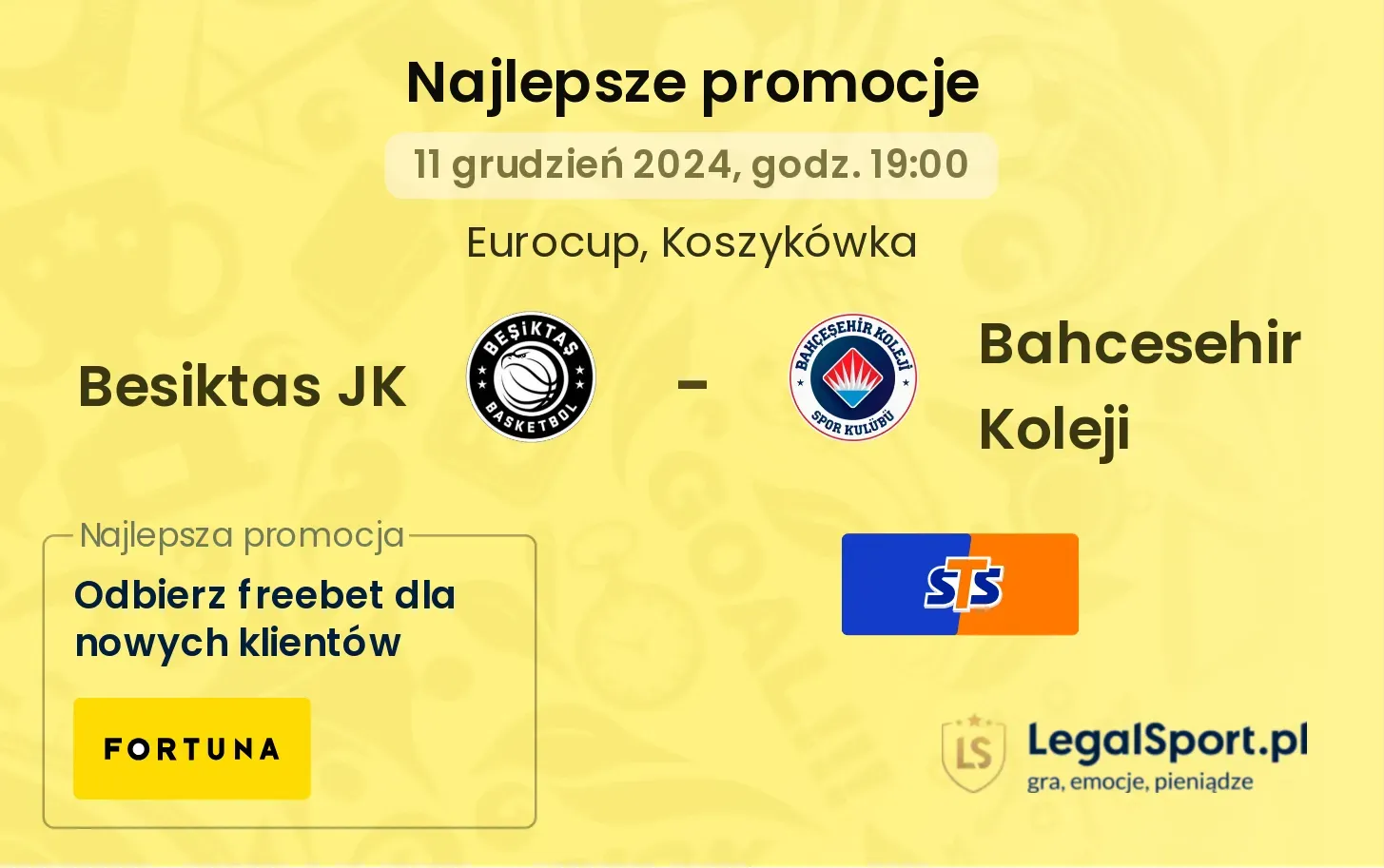 Besiktas JK - Bahcesehir Koleji promocje bukmacherskie
