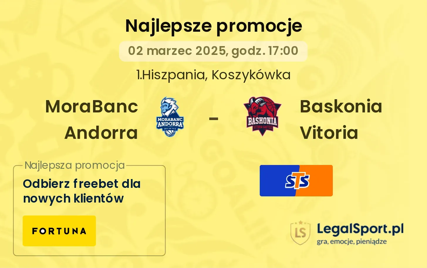 MoraBanc Andorra - Baskonia Vitoria promocje u bukmacherów