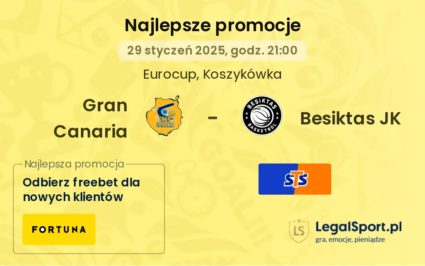 Gran Canaria - Besiktas JK promocje bukmacherskie