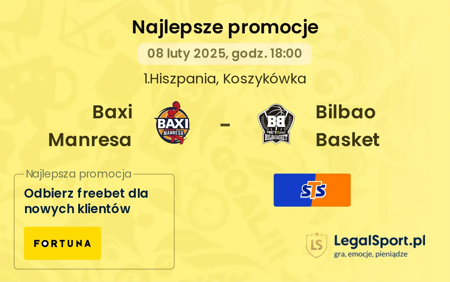 Baxi Manresa - Bilbao Basket promocje u bukmacherów