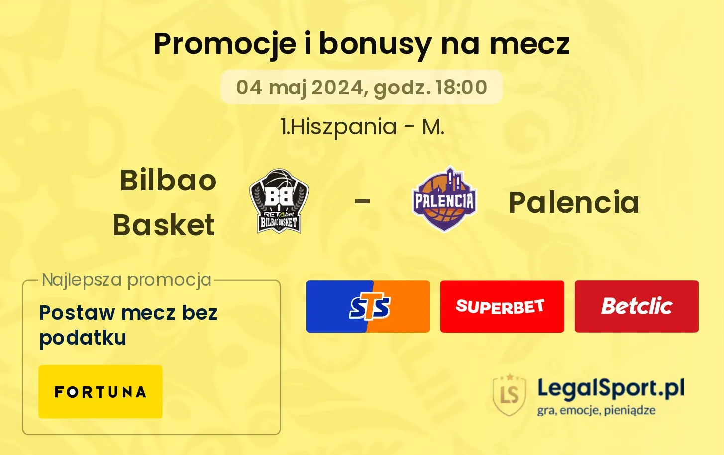 Bilbao Basket - Palencia promocje bonusy na mecz