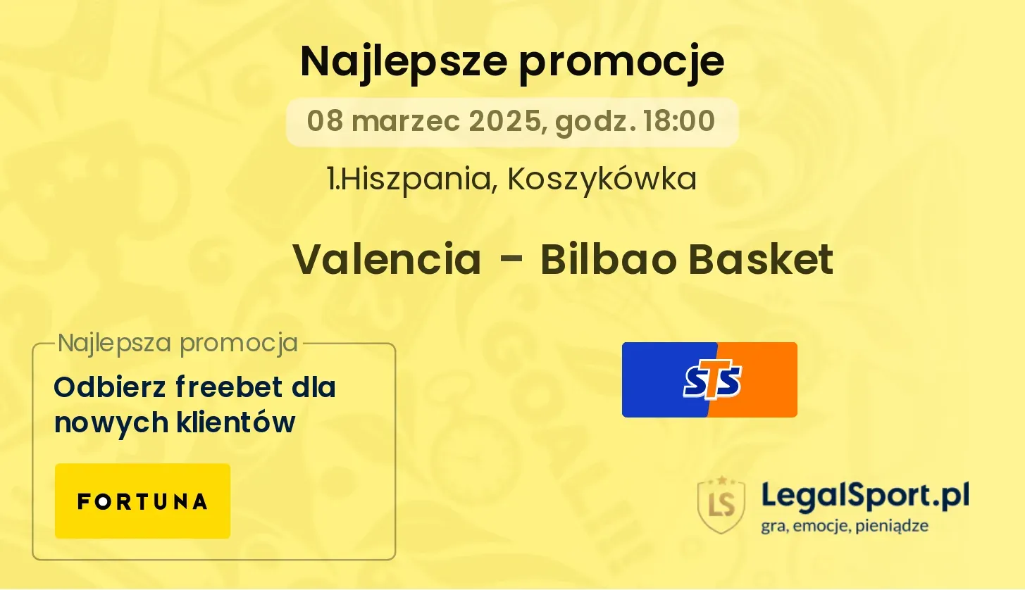 Valencia - Bilbao Basket promocje bukmacherskie