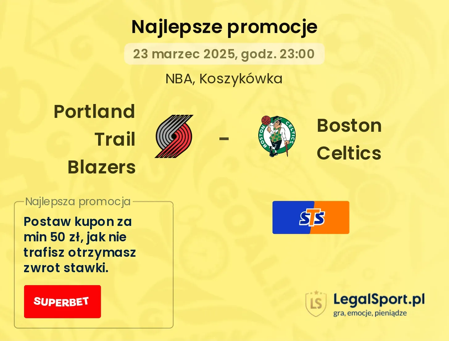 Portland Trail Blazers - Boston Celtics promocje u bukmacherów