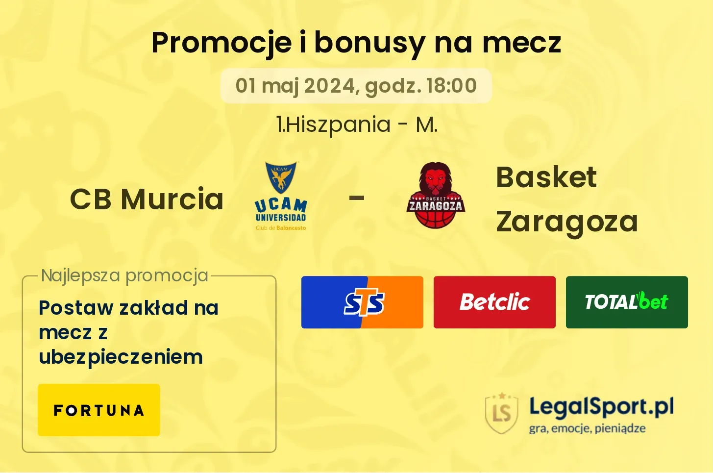 CB Murcia - Basket Zaragoza promocje bonusy na mecz