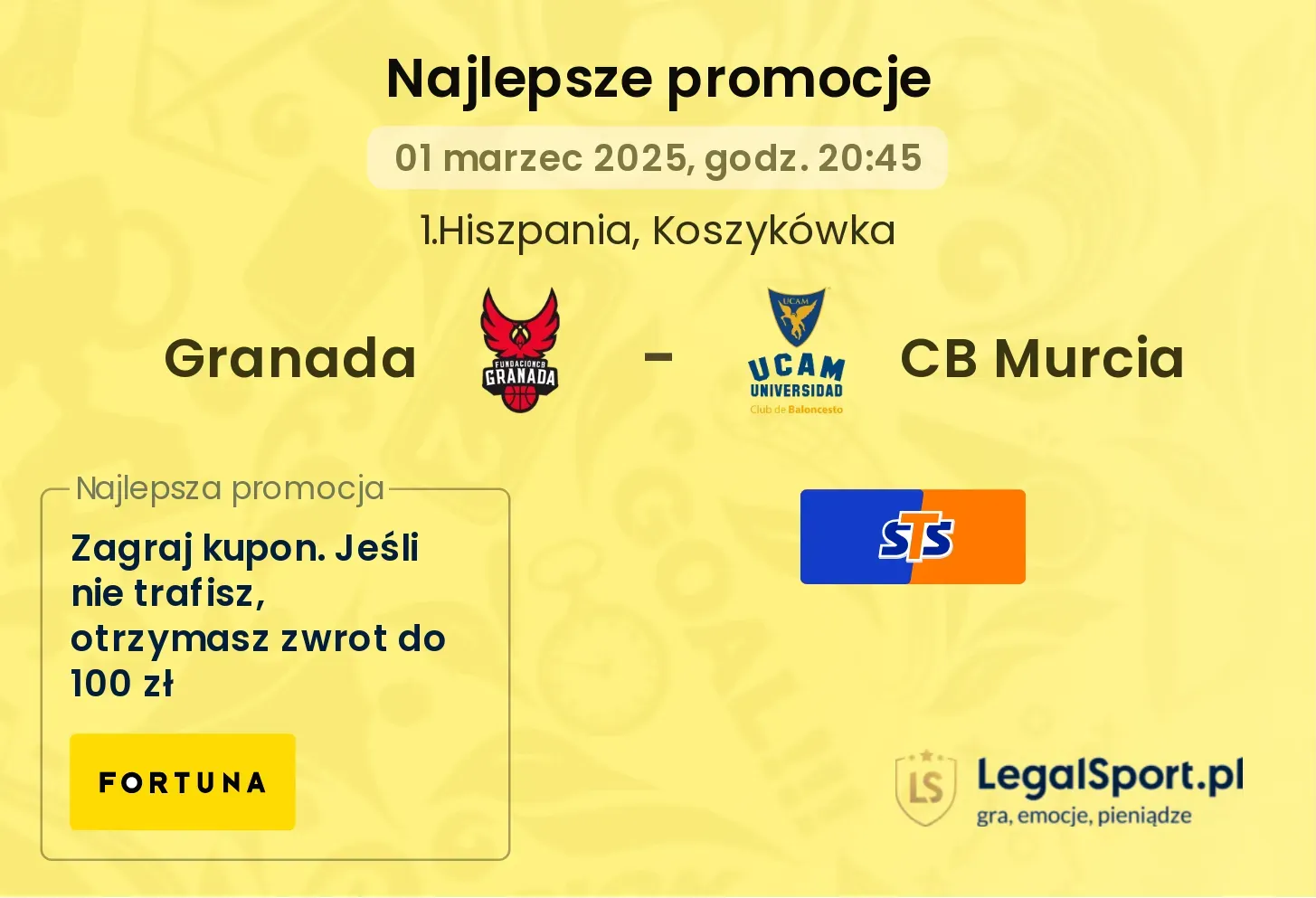Granada - CB Murcia promocje bukmacherskie