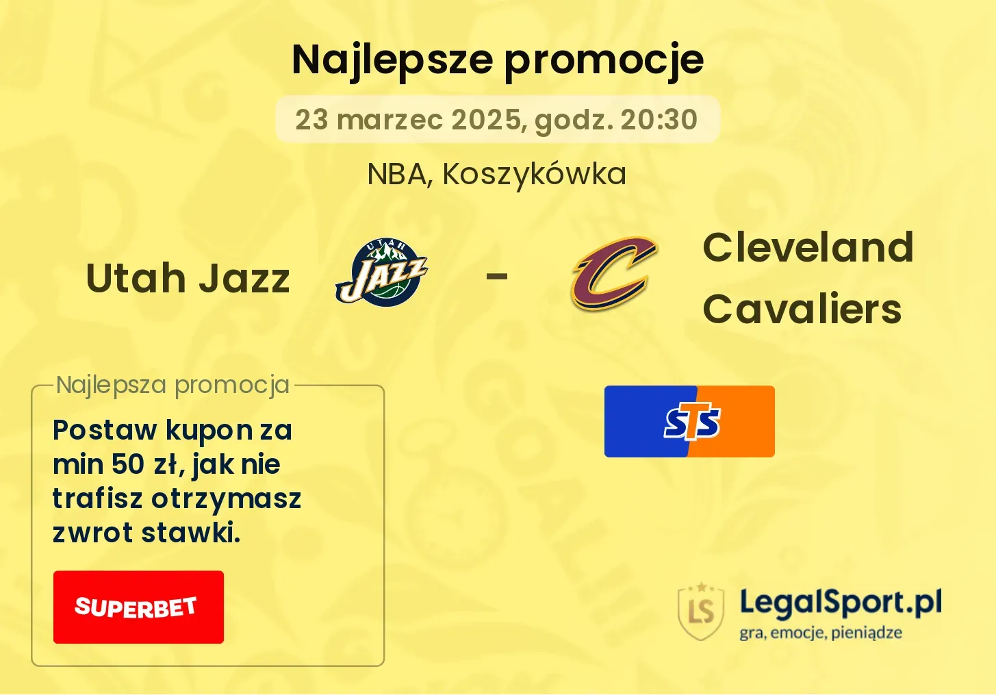 Utah Jazz - Cleveland Cavaliers promocje u bukmacherów
