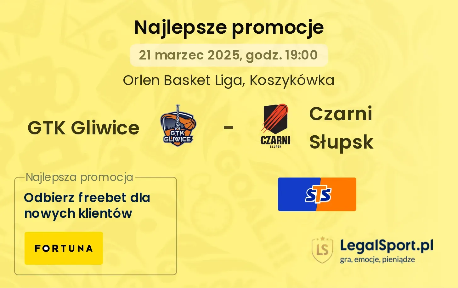 GTK Gliwice - Czarni Słupsk promocje bukmacherskie