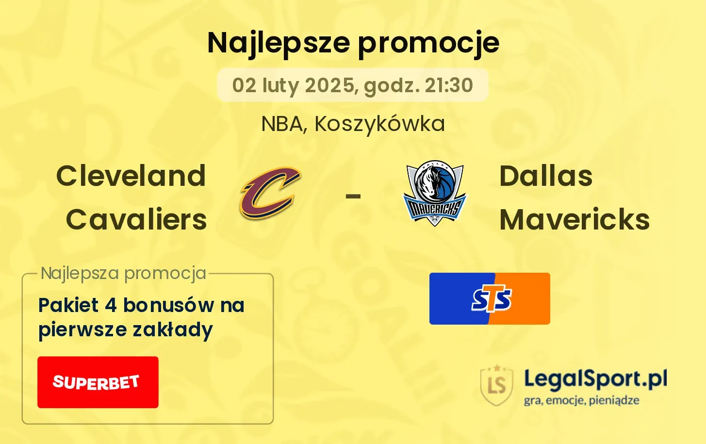 Cleveland Cavaliers - Dallas Mavericks promocje bukmacherskie