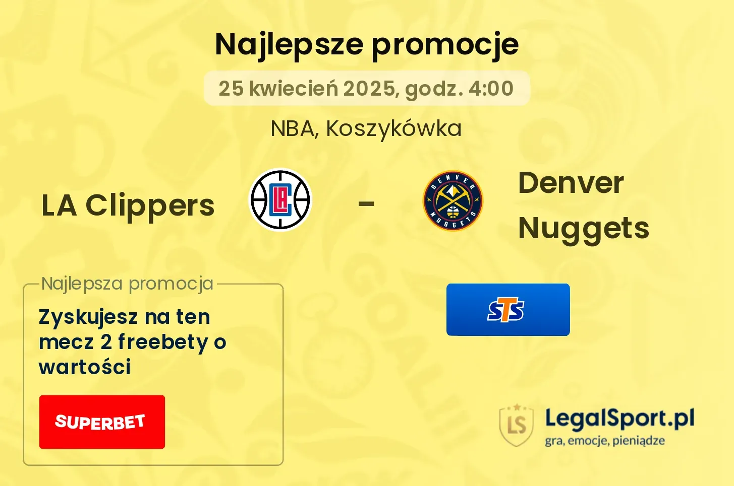 LA Clippers - Denver Nuggets promocje u bukmacherów